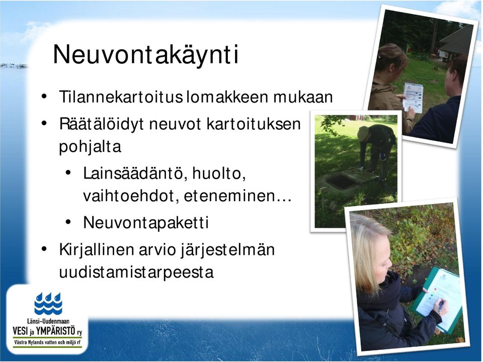 Lainsäädäntö, huolto, vaihtoehdot, eteneminen