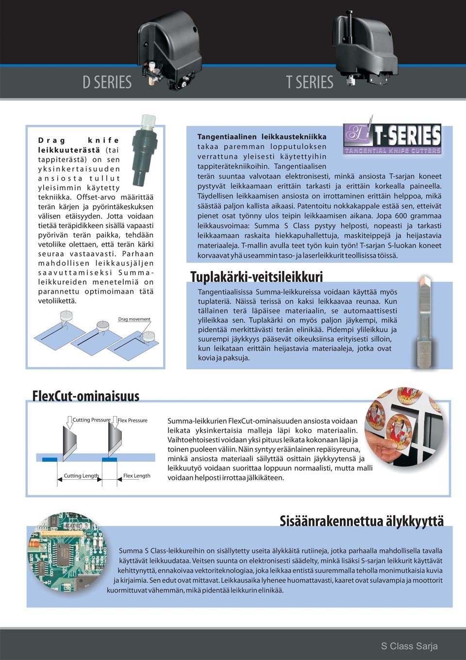 Jotta voidaan tietää teräpidikkeen sisällä vapaasti pyörivän terän paikka, tehdään vetoliike olettaen, että terän kärki seuraa vastaavasti.