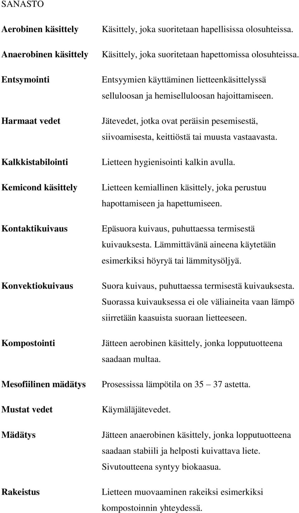 Entsyymien käyttäminen lietteenkäsittelyssä selluloosan ja hemiselluloosan hajoittamiseen. Jätevedet, jotka ovat peräisin pesemisestä, siivoamisesta, keittiöstä tai muusta vastaavasta.