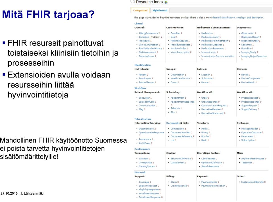 prosesseihin Extensioiden avulla voidaan resursseihin liittää