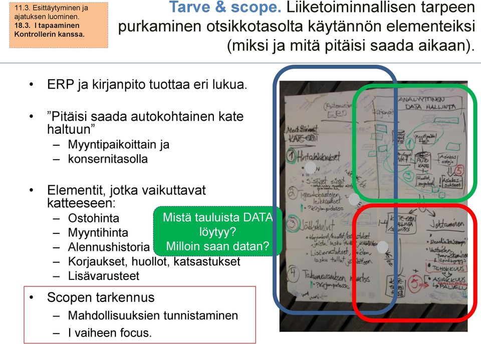 ERP ja kirjanpito tuottaa eri lukua.