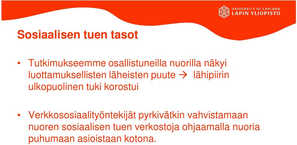 korostui Verkkososiaalityöntekijät pyrkivätkin vahvistamaan nuoren