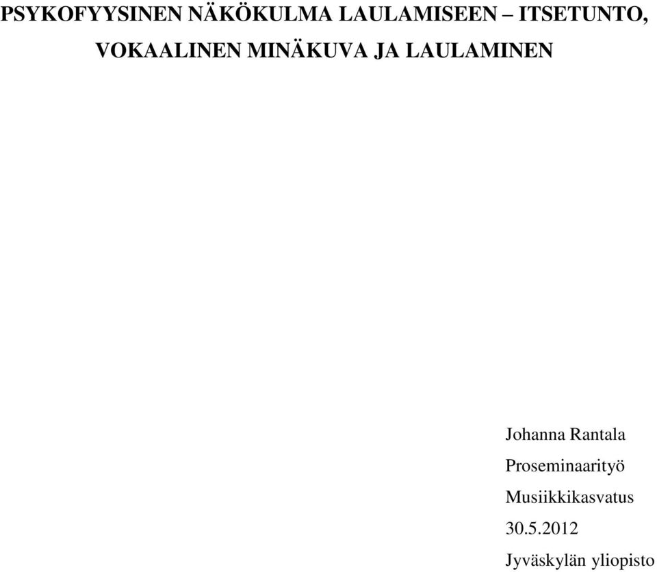 LAULAMINEN Johanna Rantala