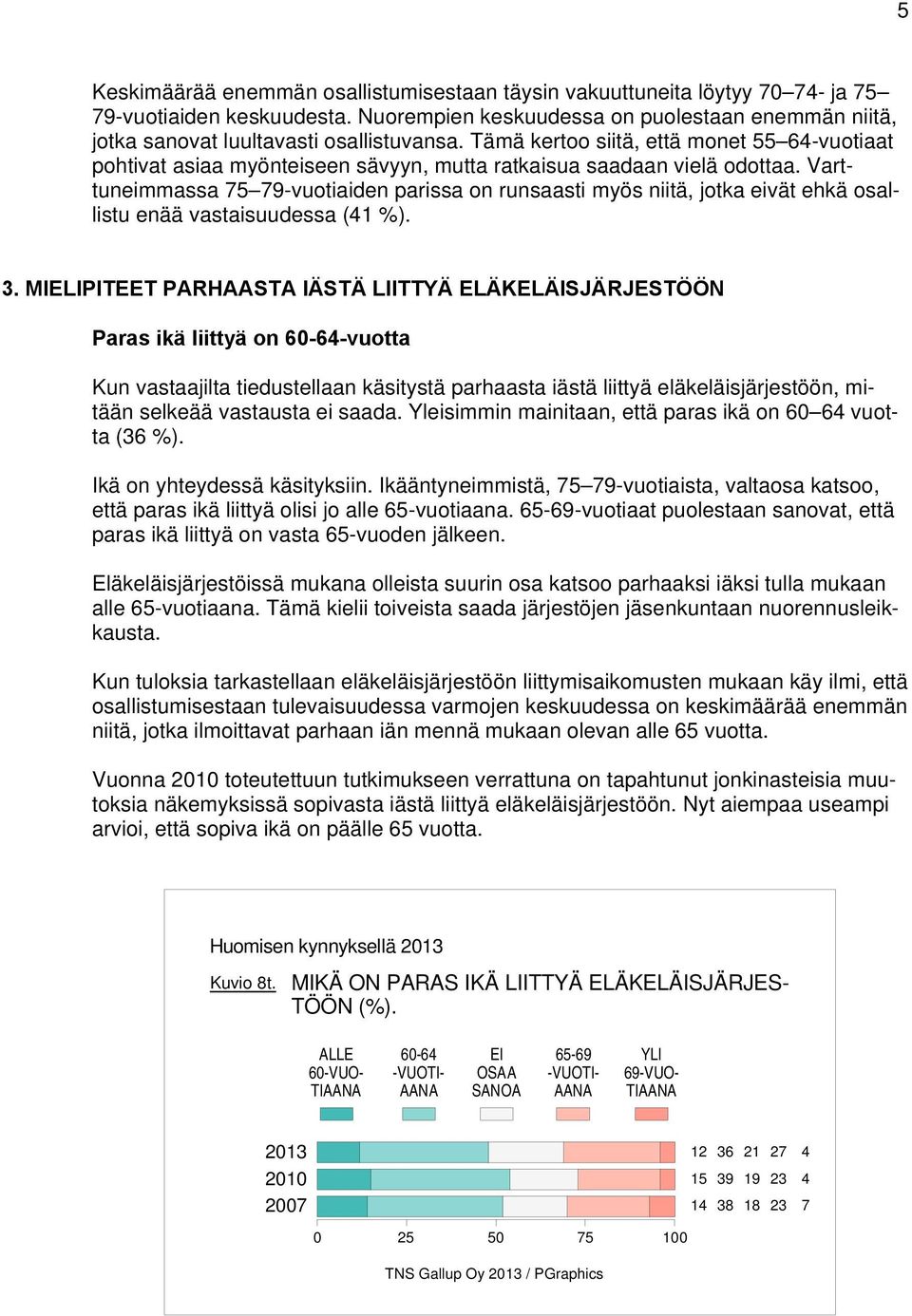 Varttuneimmassa -vuotiaiden parissa on runsaasti myös niitä, jotka eivät ehkä osallistu enää vastaisuudessa ( %).