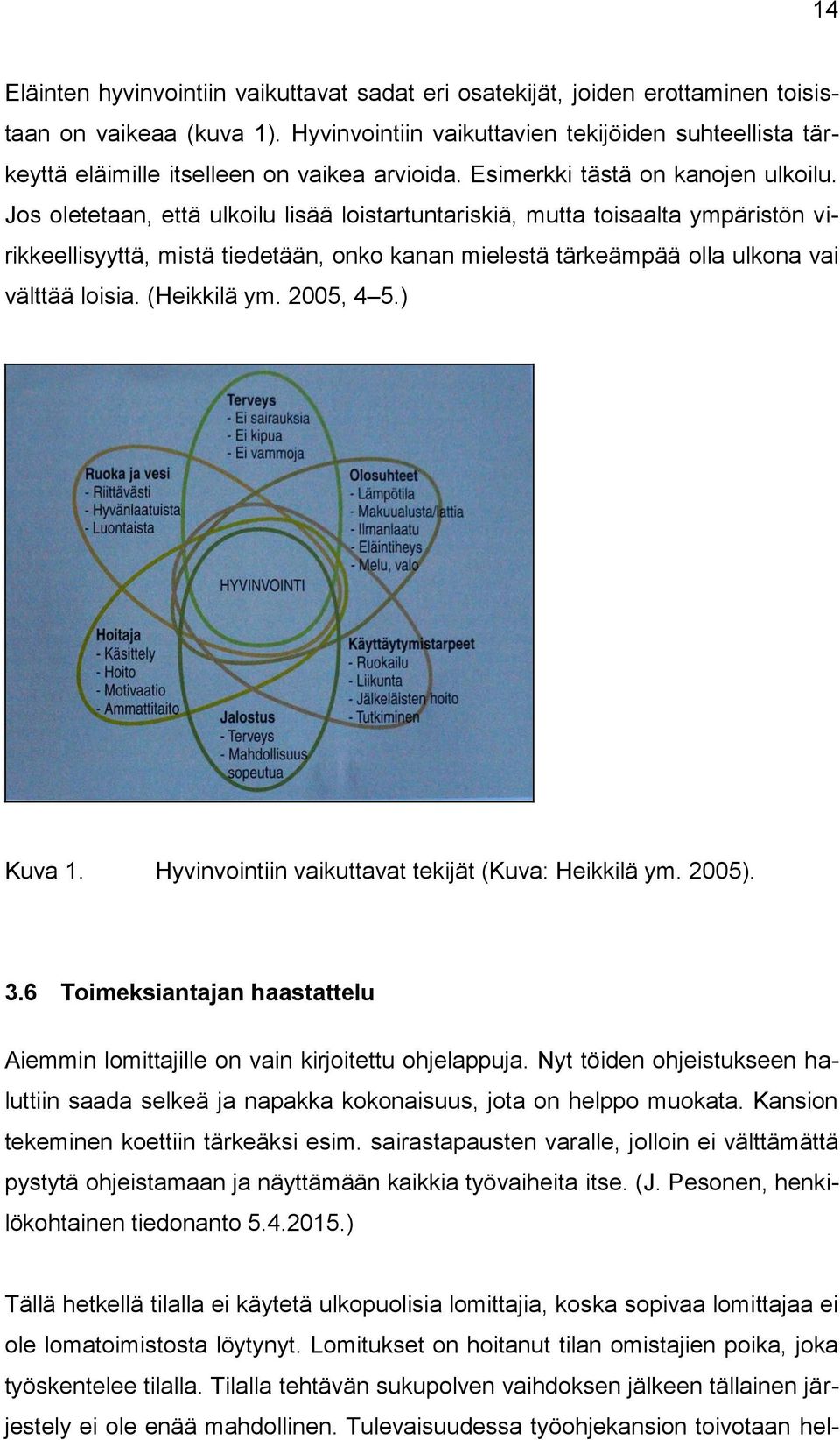 Jos oletetaan, että ulkoilu lisää loistartuntariskiä, mutta toisaalta ympäristön virikkeellisyyttä, mistä tiedetään, onko kanan mielestä tärkeämpää olla ulkona vai välttää loisia. (Heikkilä ym.
