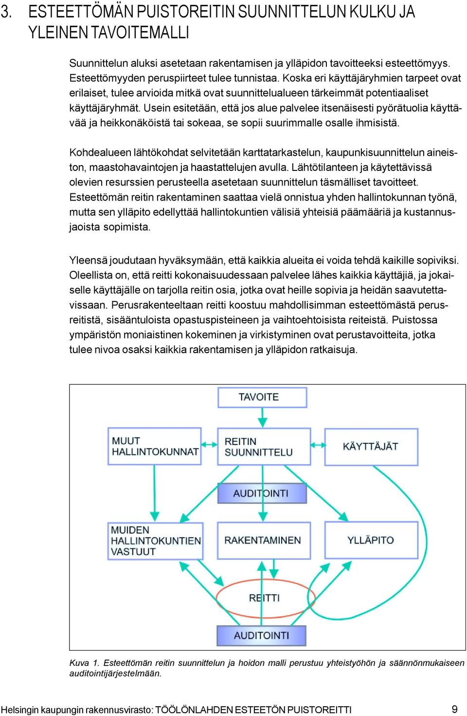 Usein esitetään, että jos alue palvelee itsenäisesti pyörätuolia käyttävää ja heikkonäköistä tai sokeaa, se sopii suurimmalle osalle ihmisistä.