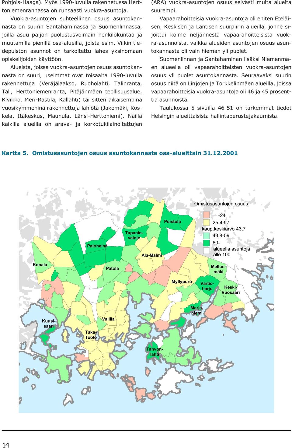 Viikin tiedepuiston asunnot on tarkoitettu lähes yksinomaan opiskelijoiden käyttöön.