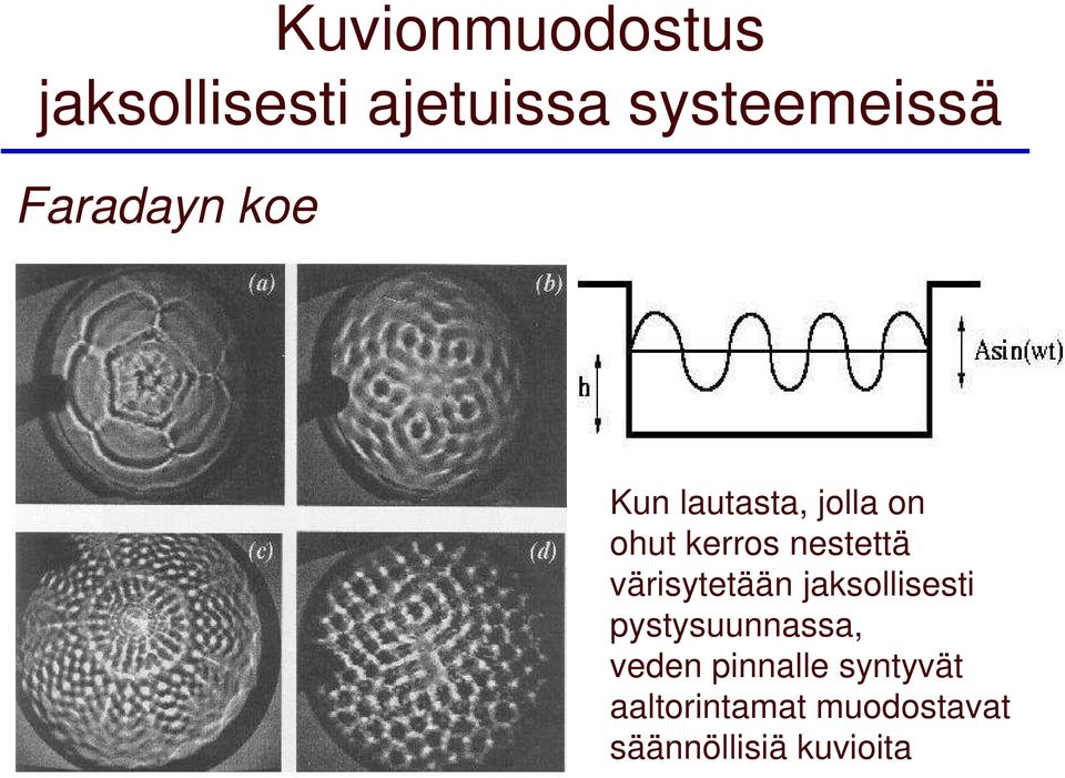 nestettä värisytetään jaksollisesti pystysuunnassa,