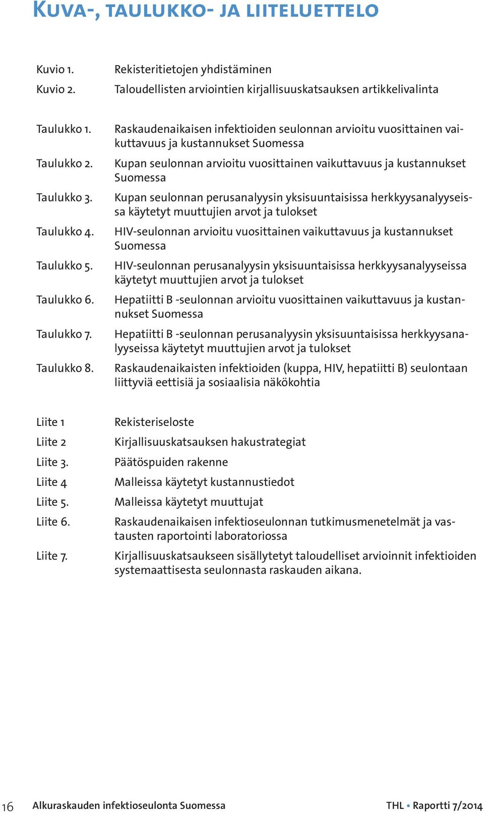 Raskaudenaikaisen infektioiden seulonnan arvioitu vuosittainen vaikuttavuus ja kustannukset Suomessa Kupan seulonnan arvioitu vuosittainen vaikuttavuus ja kustannukset Suomessa Kupan seulonnan