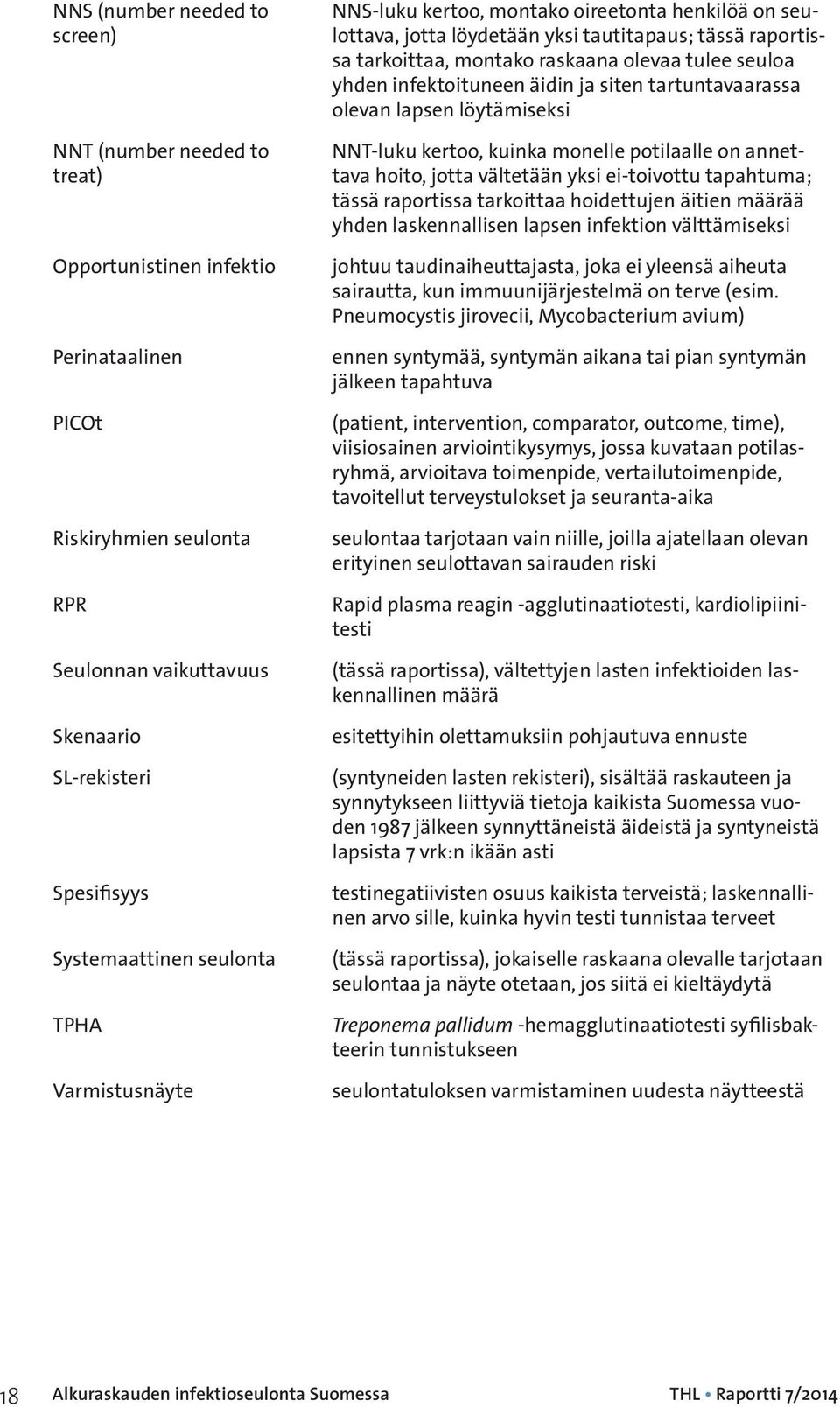 seuloa yhden infektoituneen äidin ja siten tartuntavaarassa olevan lapsen löytämiseksi NNT-luku kertoo, kuinka monelle potilaalle on annettava hoito, jotta vältetään yksi ei-toivottu tapahtuma; tässä