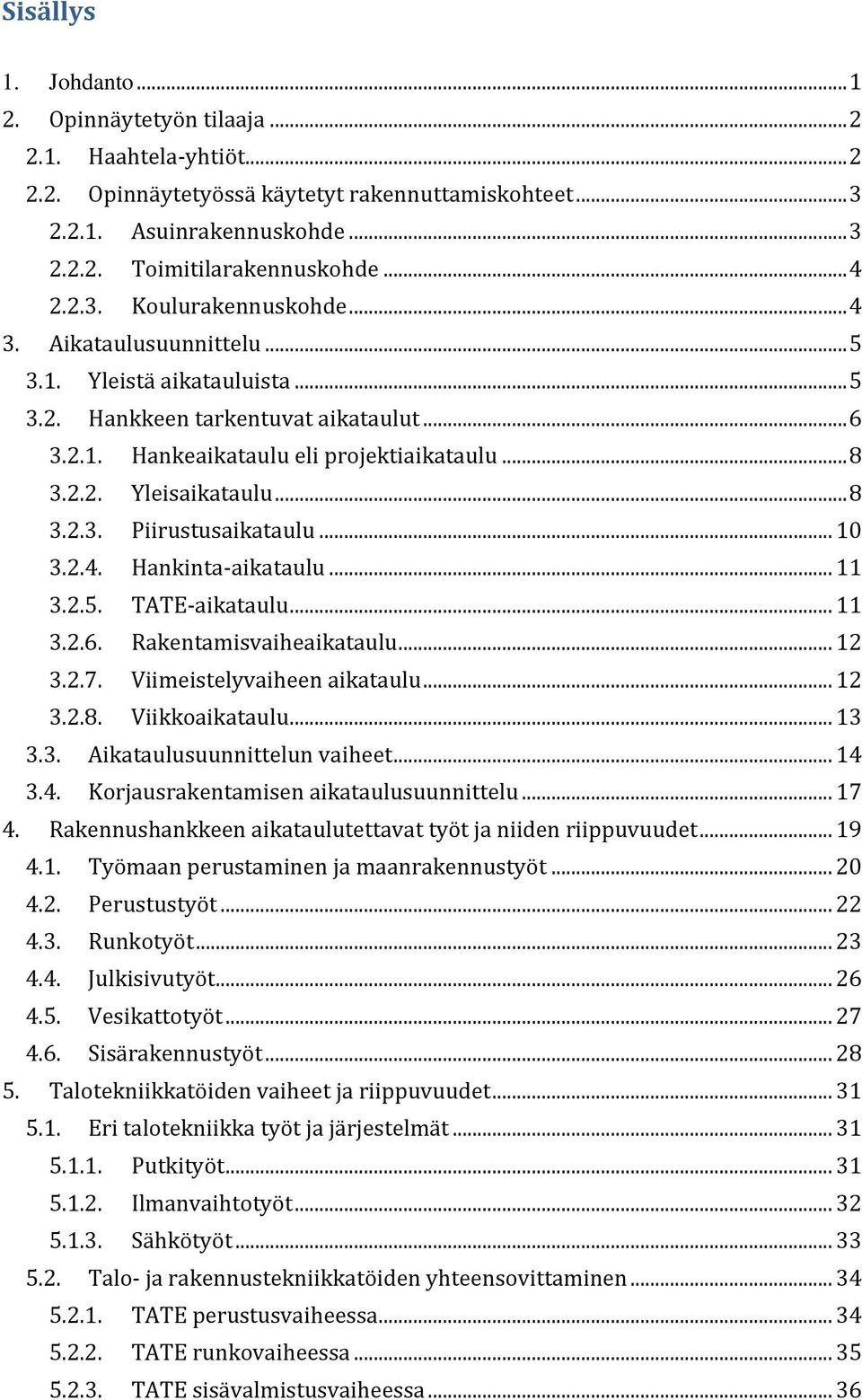 .. 8 3.2.3. Piirustusaikataulu... 10 3.2.4. Hankinta-aikataulu... 11 3.2.5. TATE-aikataulu... 11 3.2.6. Rakentamisvaiheaikataulu... 12 3.2.7. Viimeistelyvaiheen aikataulu... 12 3.2.8. Viikkoaikataulu.