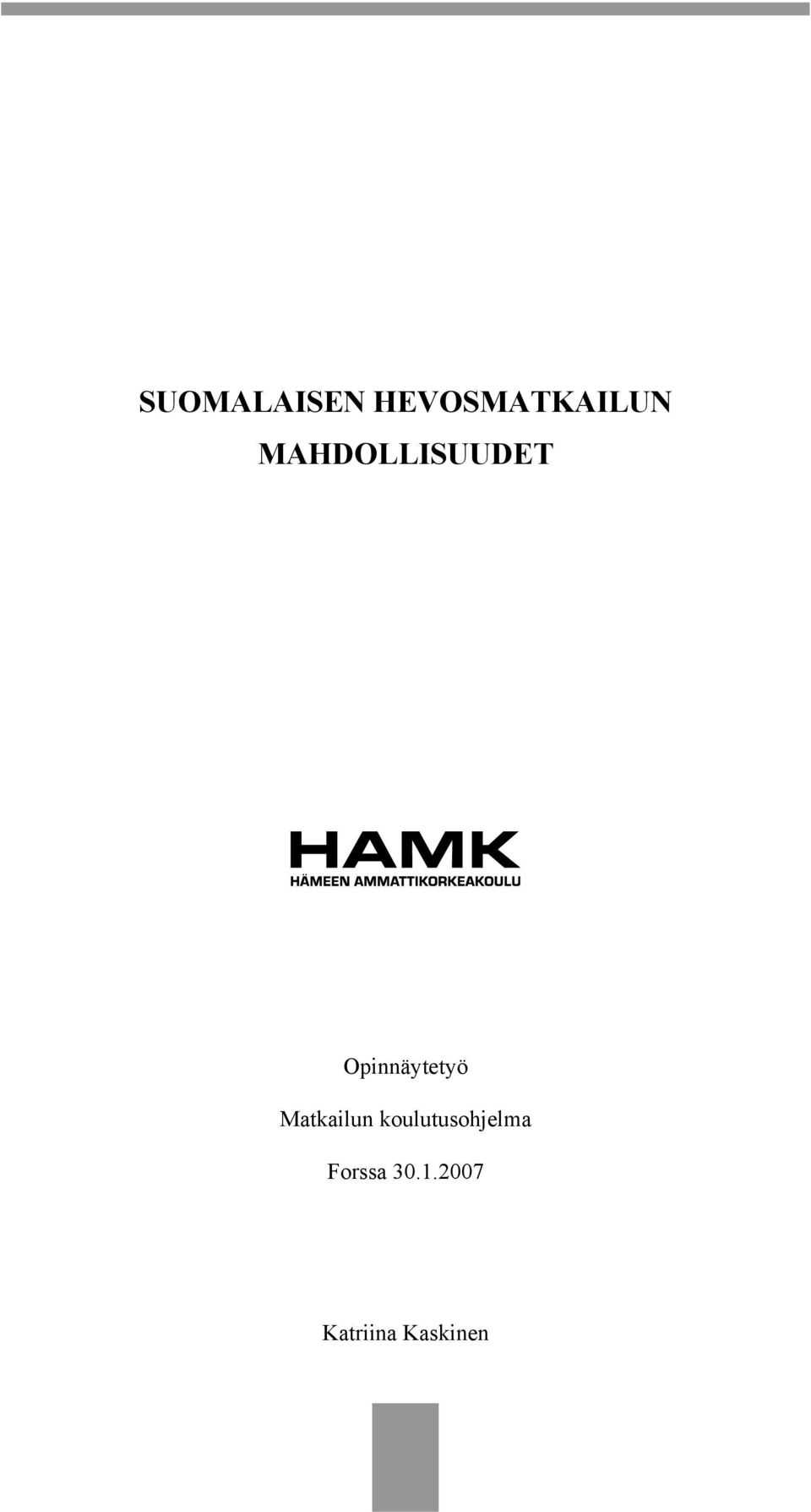 Matkailun koulutusohjelma