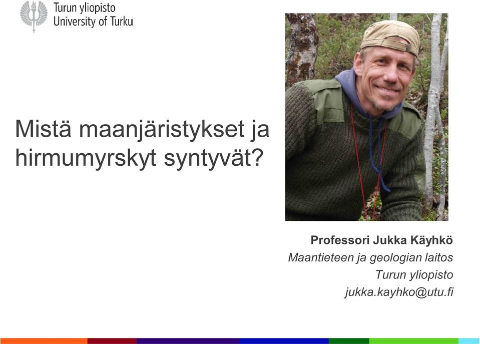 Professori Jukka Käyhkö