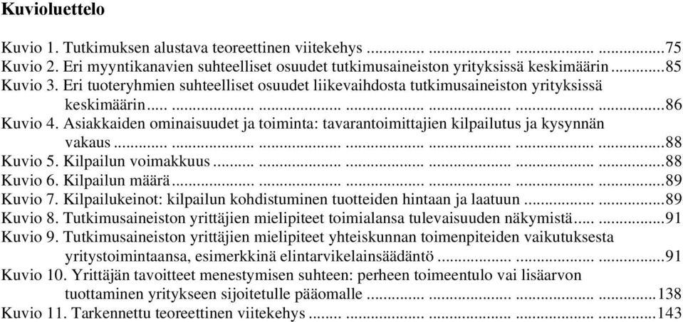 Asiakkaiden ominaisuudet ja toiminta: tavarantoimittajien kilpailutus ja kysynnän vakaus.....................88 Kuvio 5. Kilpailun voimakkuus..................88 Kuvio 6. Kilpailun määrä..................89 Kuvio 7.