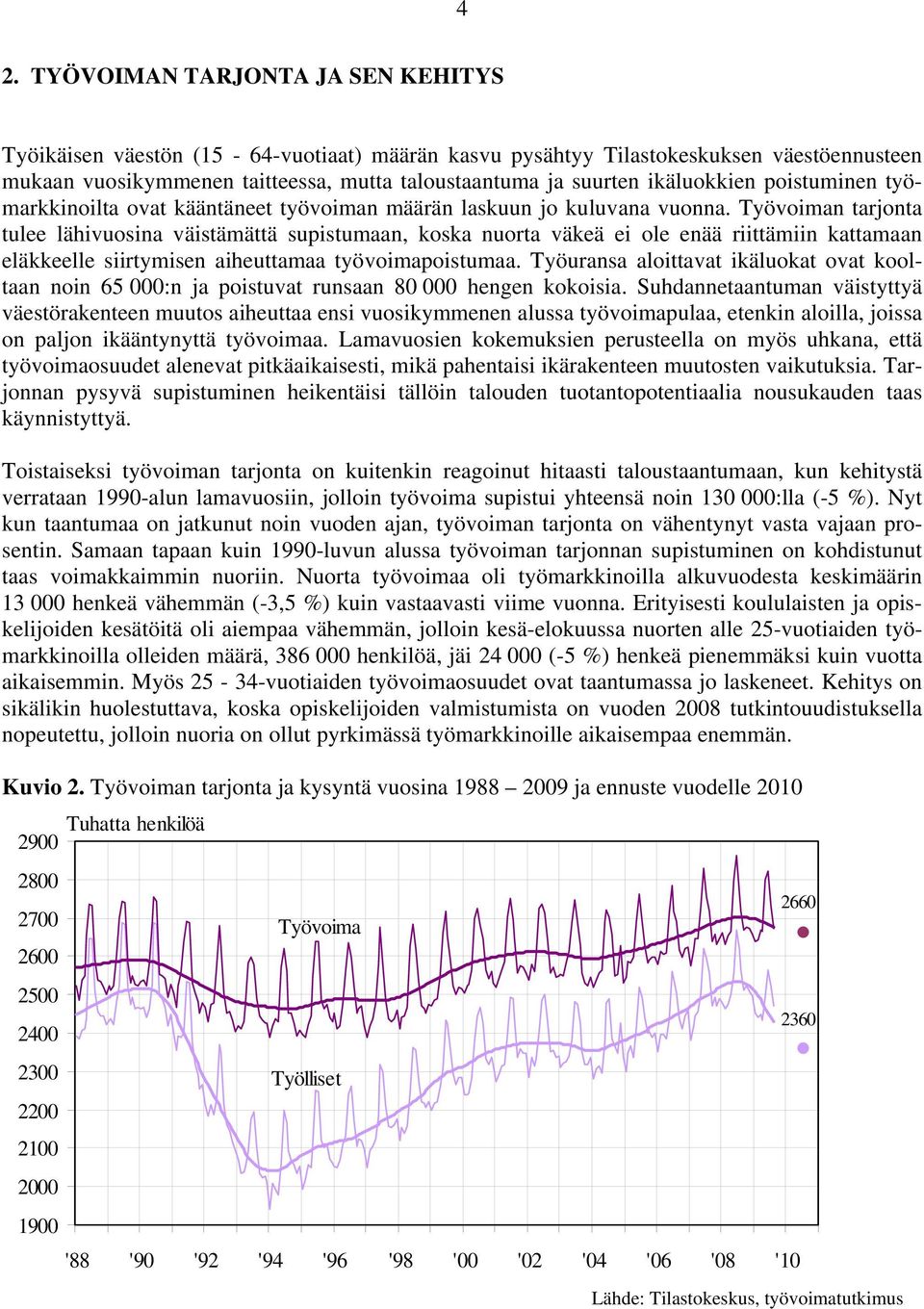 Työvoiman tarjonta tulee lähivuosina väistämättä supistumaan, koska nuorta väkeä ei ole enää riittämiin kattamaan eläkkeelle siirtymisen aiheuttamaa työvoimapoistumaa.