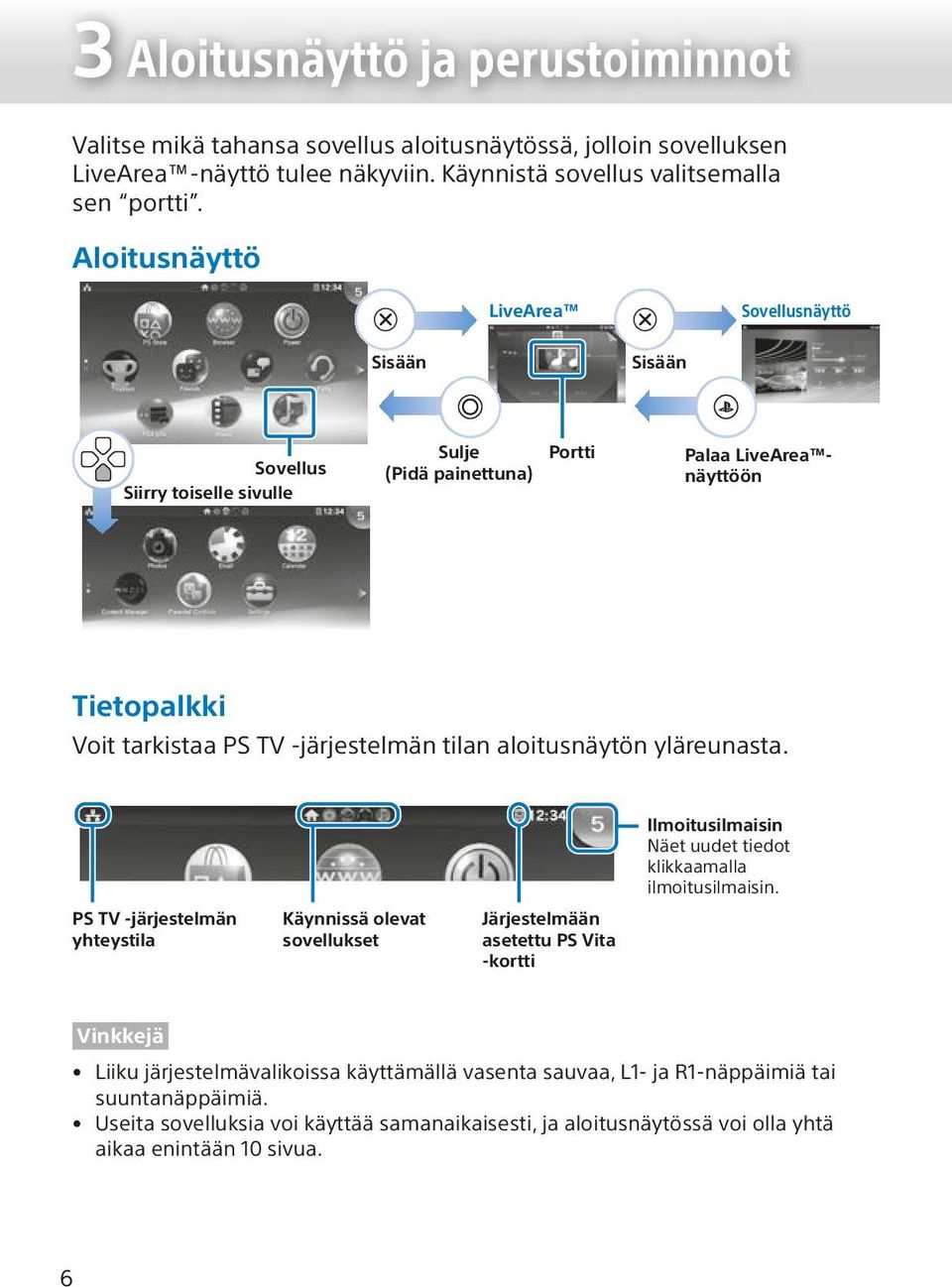 aloitusnäytön yläreunasta. Ilmoitusilmaisin Näet uudet tiedot klikkaamalla ilmoitusilmaisin.