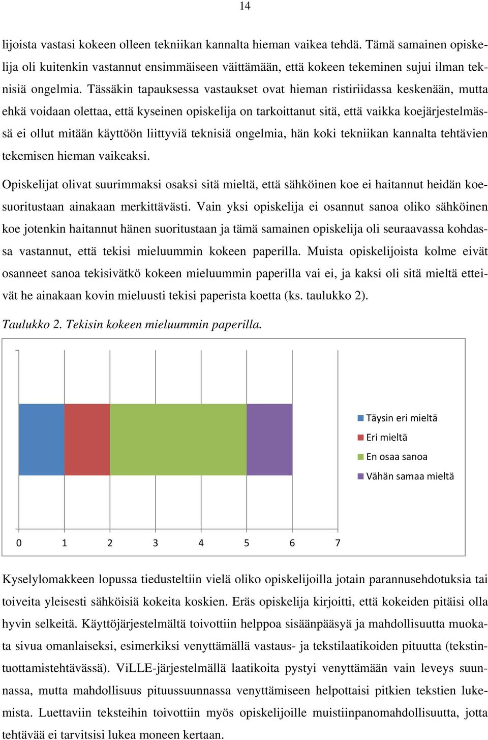 liittyviä teknisiä ongelmia, hän koki tekniikan kannalta tehtävien tekemisen hieman vaikeaksi.