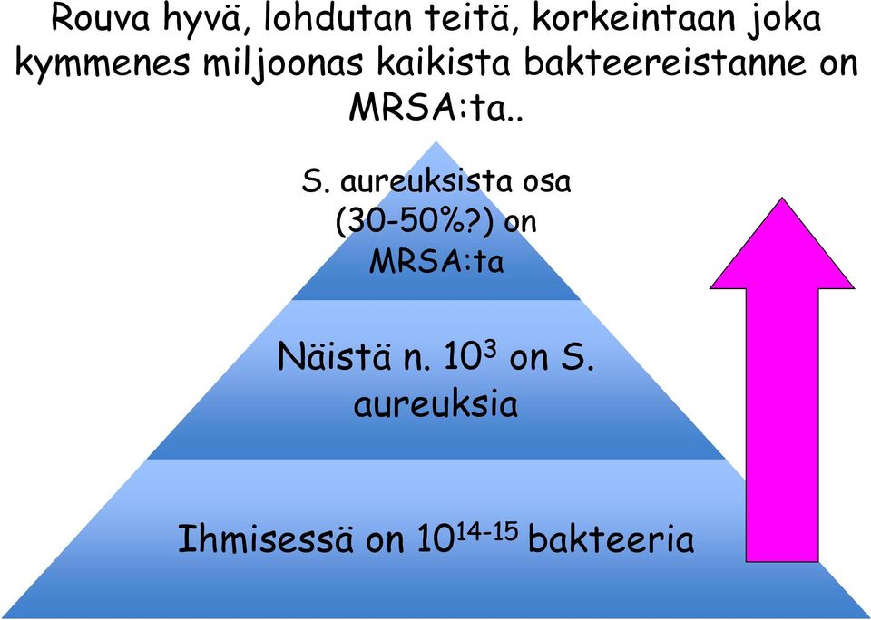 MRSA:ta.. S. aureuksista osa (30-50%?