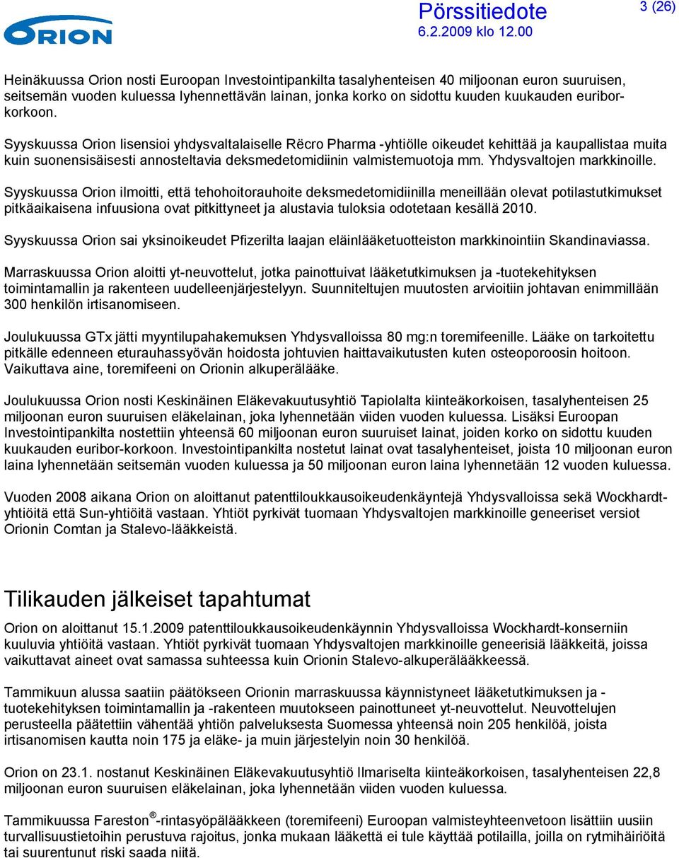 Yhdysvaltojen markkinoille.