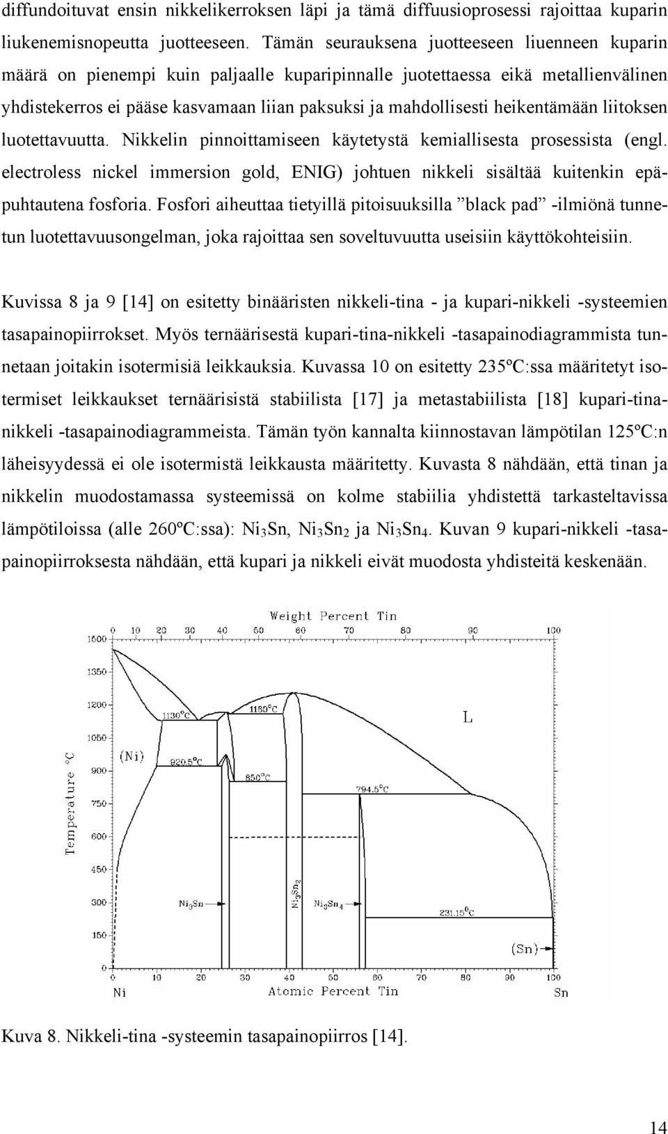 heikentämään liitoksen luotettavuutta. Nikkelin pinnoittamiseen käytetystä kemiallisesta prosessista (engl.