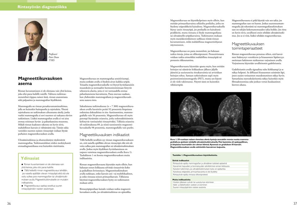 Magneettikuvaus on mammografiaa sensitiivisempi, mutta senkään avulla ei löydetä aivan kaikkia syöpiä.