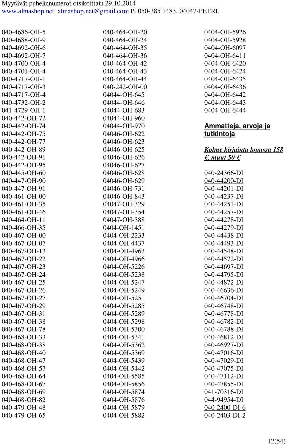 040-467-OH-13 040-467-OH-22 040-467-OH-23 040-467-OH-24 040-467-OH-25 040-467-OH-26 040-467-OH-27 040-467-OH-29 040-467-OH-31 040-467-OH-38 040-467-OH-78 040-468-OH-33 040-468-OH-38 040-468-OH-40