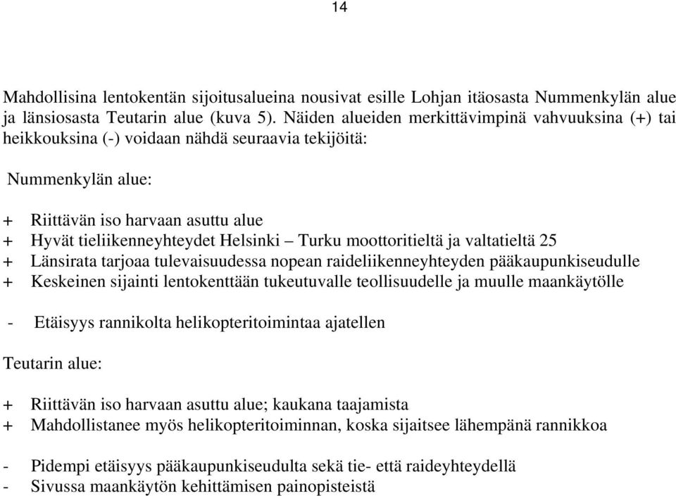 Turku moottoritieltä ja valtatieltä 25 + Länsirata tarjoaa tulevaisuudessa nopean raideliikenneyhteyden pääkaupunkiseudulle + Keskeinen sijainti lentokenttään tukeutuvalle teollisuudelle ja muulle