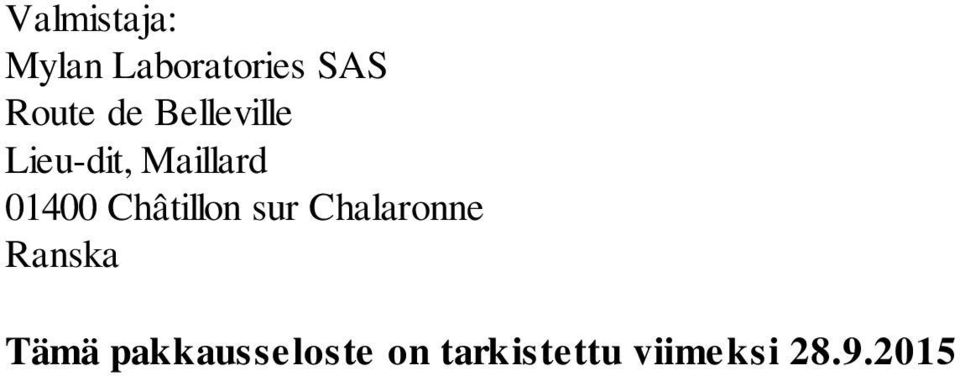 Châtillon sur Chalaronne Ranska Tämä