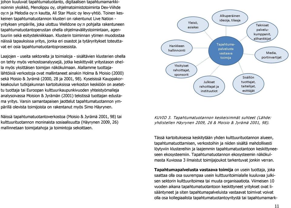 ohjelmavälitystoimintaan, agentuuriin sekä esitystekniikkaan.