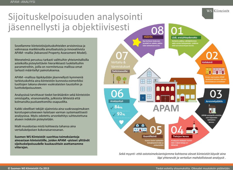 Menetelmä perustuu tarkasti valittuihin yhteismitallisilla asteikoilla pisteytettäviin hierarkkisesti luokiteltuihin parametreihin, joilla on normitetussa mallissa omat tarkasti määritellyt