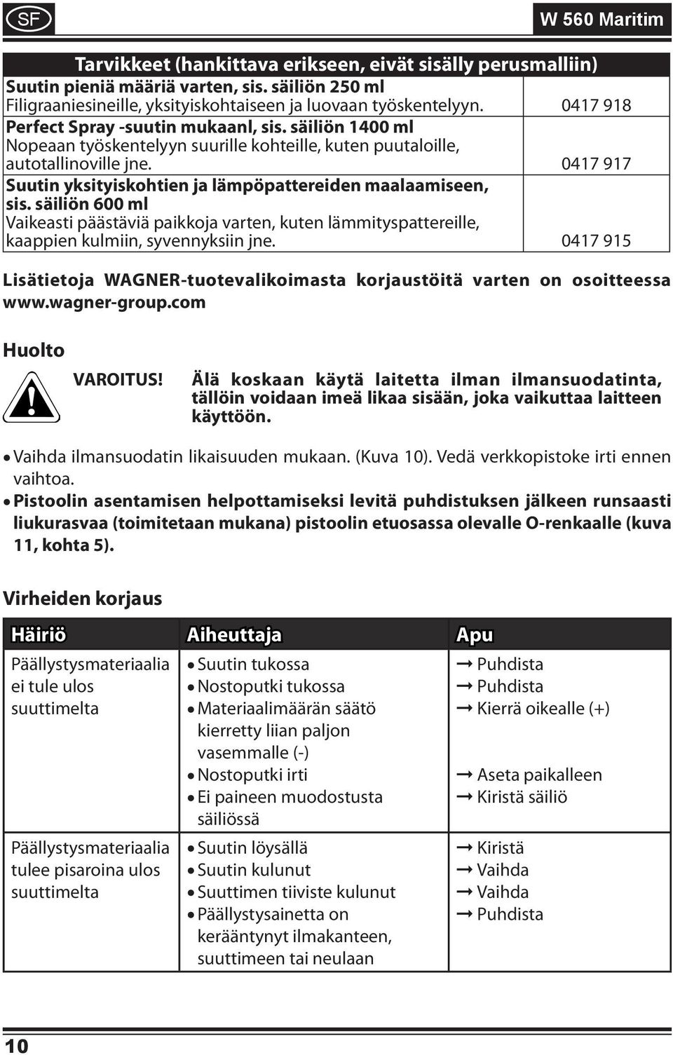 0417 917 Suutin yksityiskohtien ja lämpöpattereiden maalaamiseen, sis. säiliön 600 ml Vaikeasti päästäviä paikkoja varten, kuten lämmityspattereille, kaappien kulmiin, syvennyksiin jne.