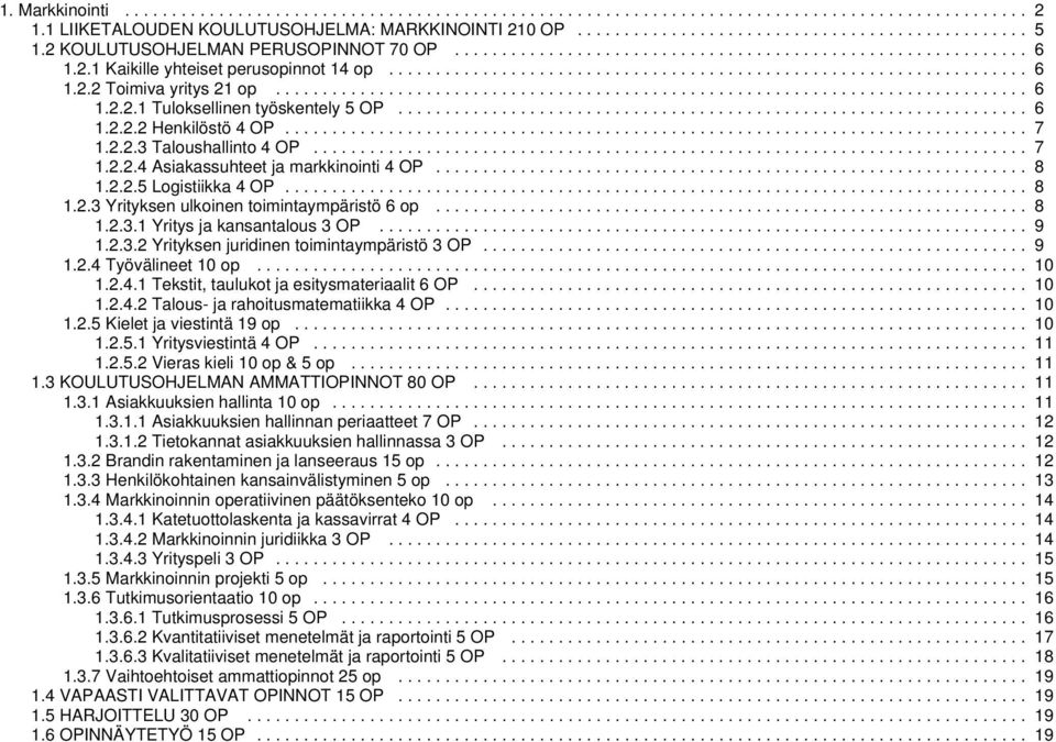 ............................................................................... 6 1.2.2.1 Tuloksellinen työskentely 5 OP................................................................... 6 1.2.2.2 Henkilöstö 4 OP.