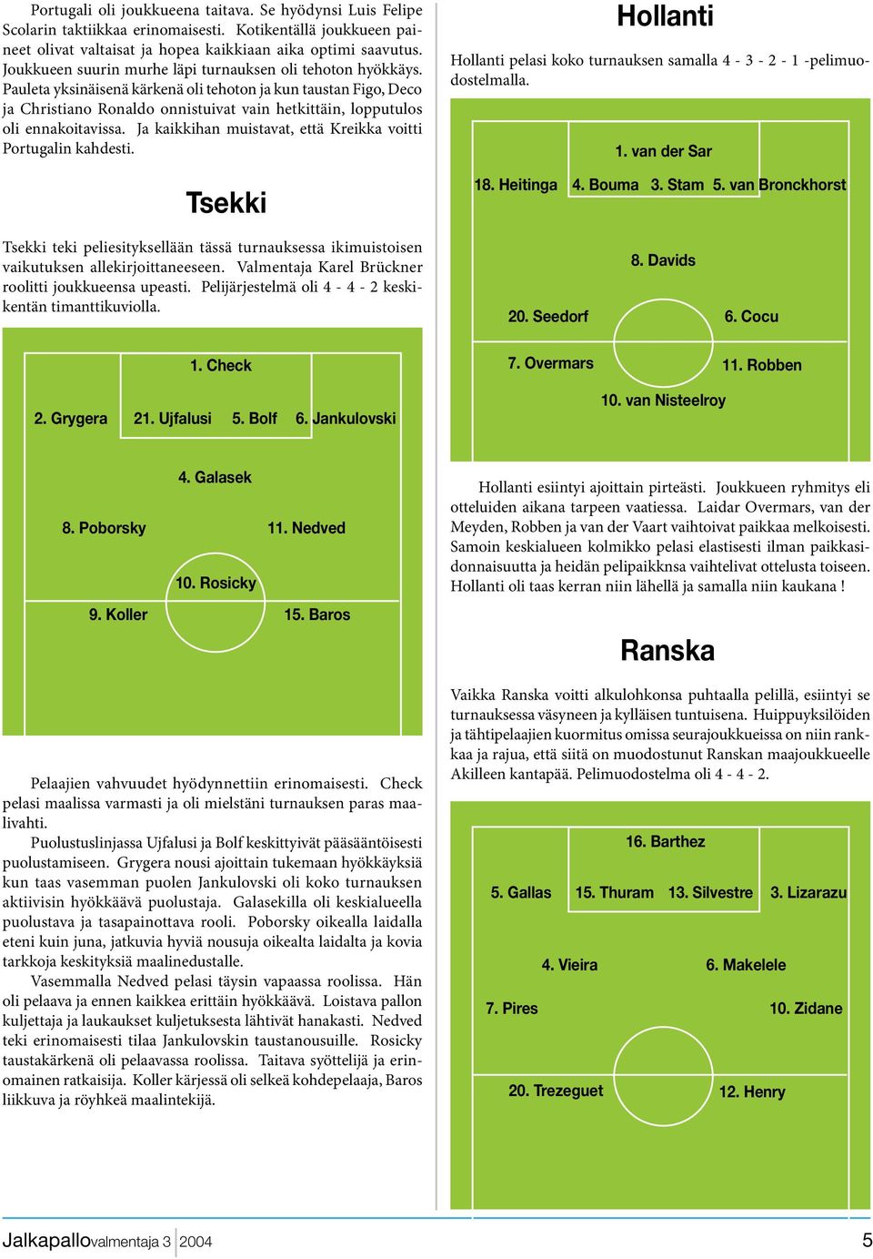 Pauleta yksinäisenä kärkenä oli tehoton ja kun taustan Figo, Deco ja Christiano Ronaldo onnistuivat vain hetkittäin, lopputulos oli ennakoitavissa.