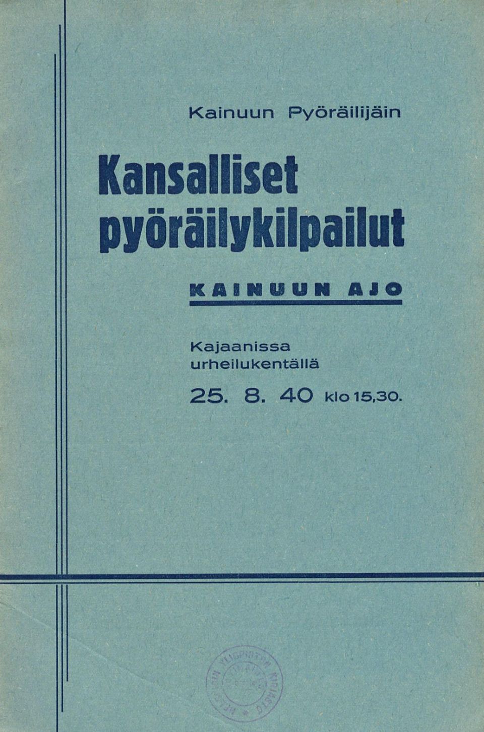 pyöräilykilpailut KAINUUN