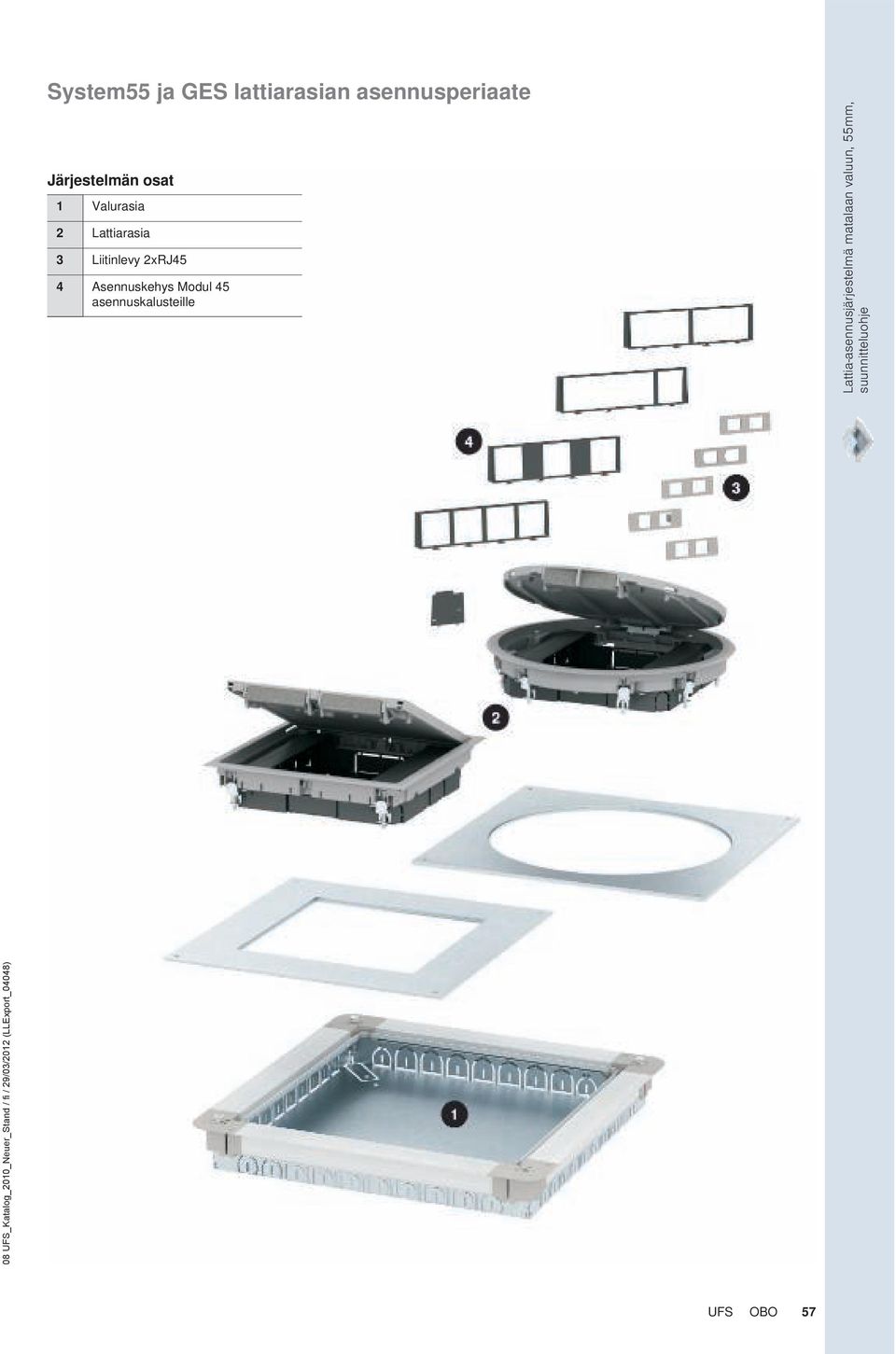 Liitinlevy 2xRJ45 Asennuskehys Modul 45