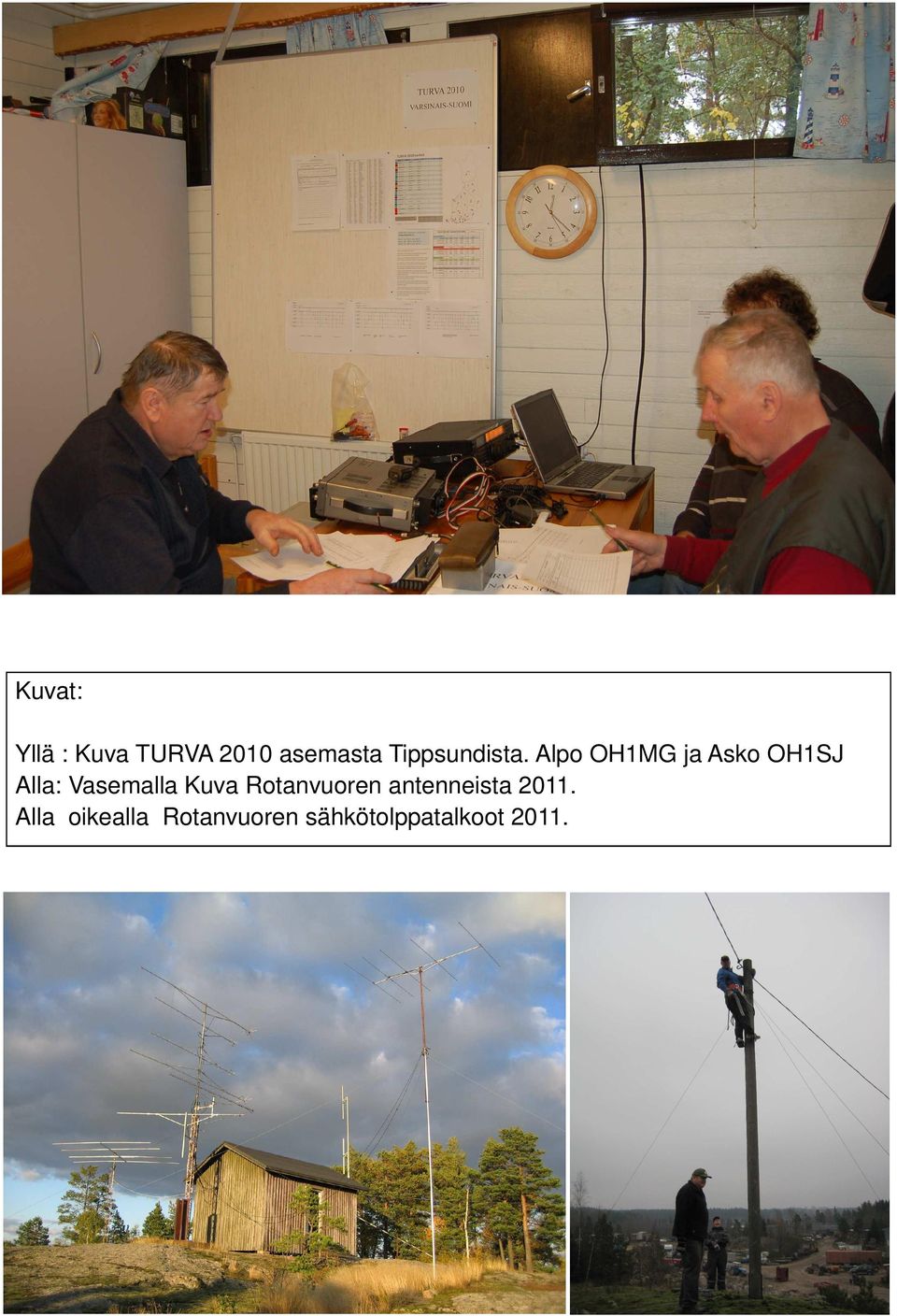Alpo OH1MG ja Asko OH1SJ Alla: Vasemalla