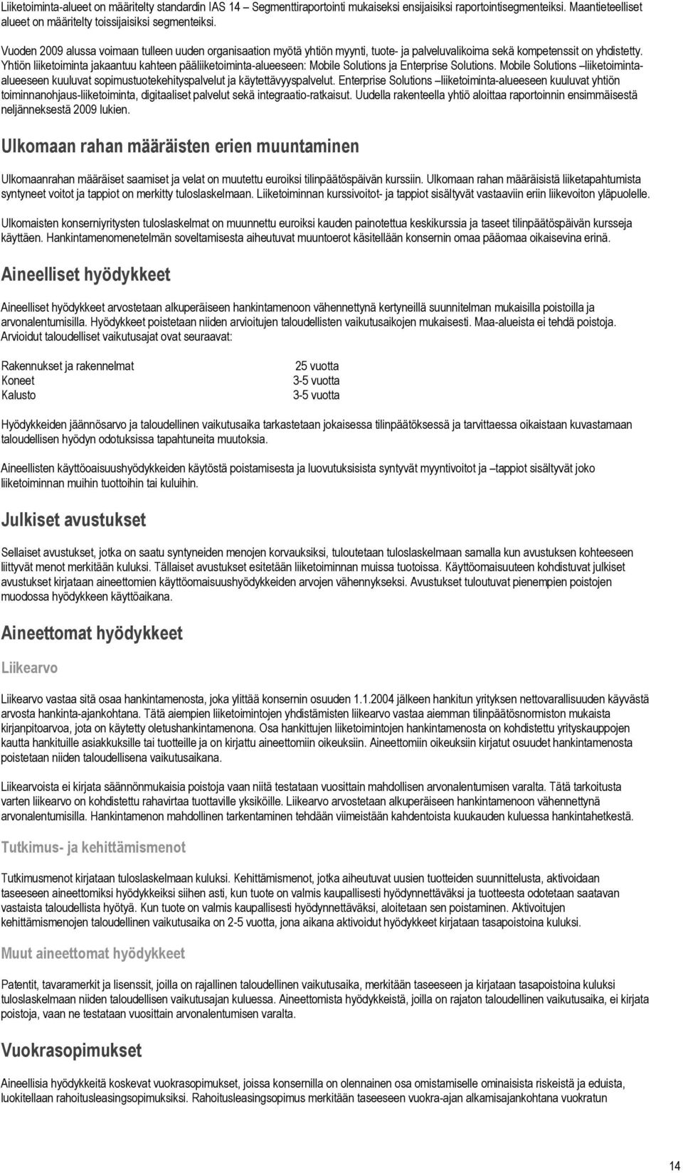 Yhtiön liiketoiminta jakaantuu kahteen pääliiketoiminta-alueeseen: Mobile Solutions ja Enterprise Solutions.