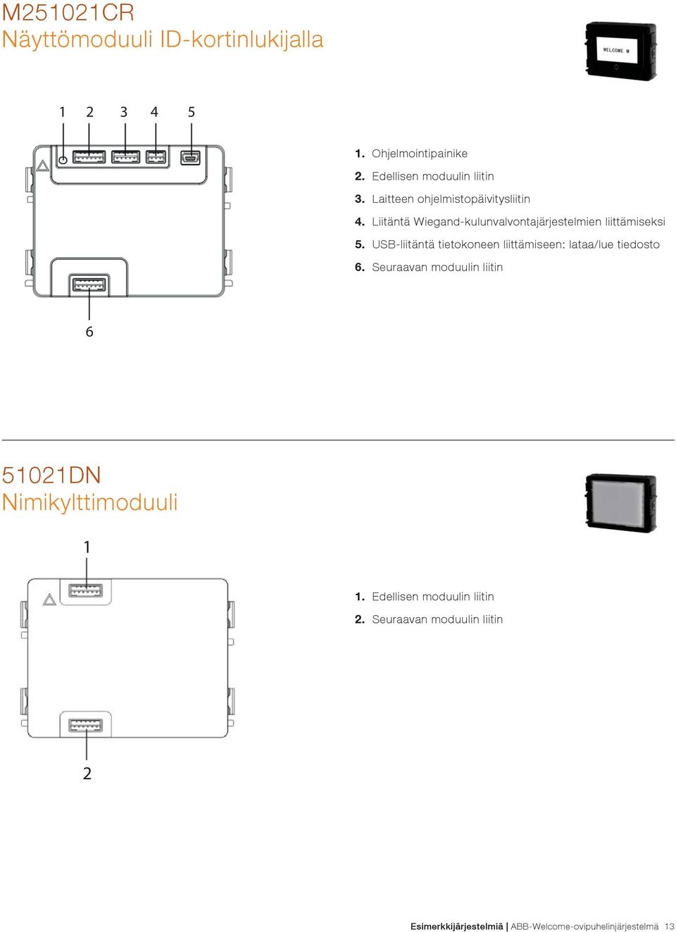 USB-liitäntä tietokoneen liittämiseen: lataa/lue tiedosto 6.