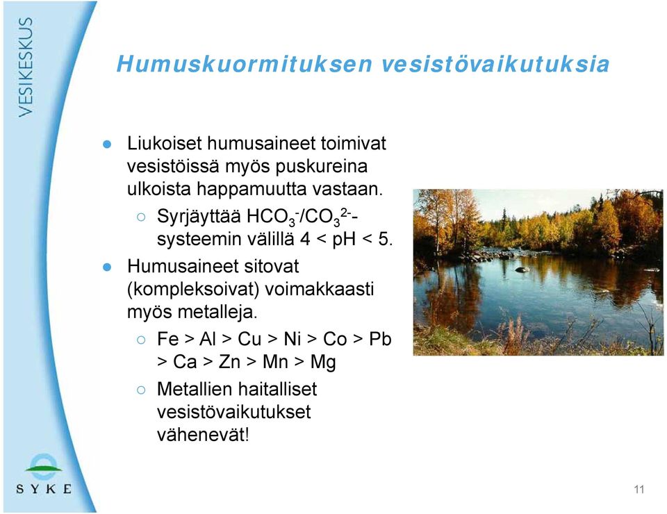 Syrjäyttää HCO 3- /CO 2-3 - systeemin välillä 4 < ph < 5.