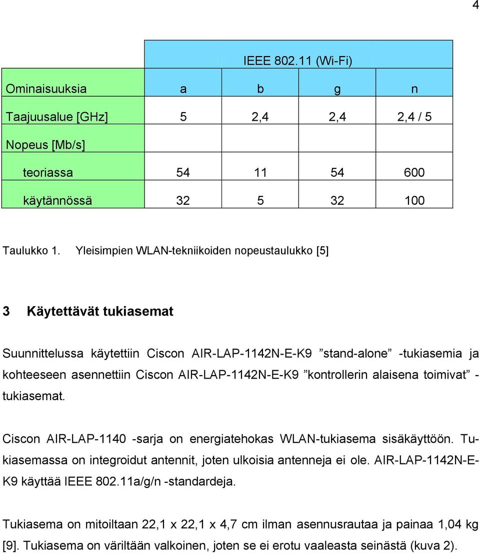 AIR-LAP-1142N-E-K9 kontrollerin alaisena toimivat - tukiasemat. Ciscon AIR-LAP-1140 -sarja on energiatehokas WLAN-tukiasema sisäkäyttöön.