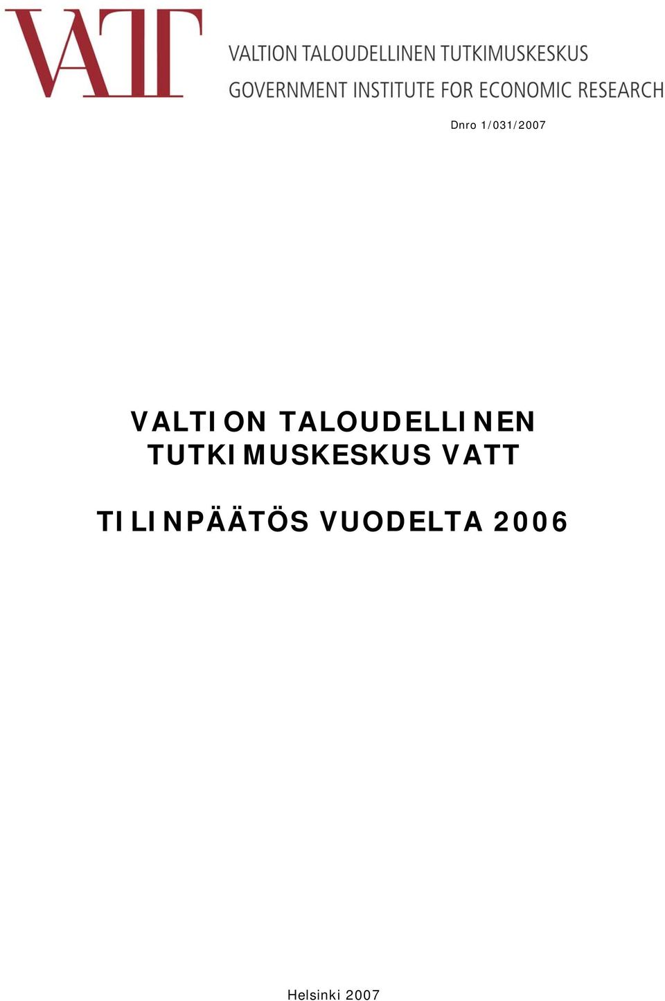 TUTKIMUSKESKUS VATT