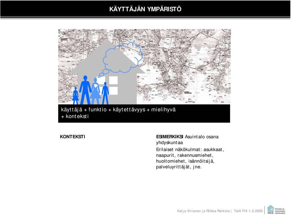 osana yhdyskuntaa Erilaiset näkökulmat: asukkaat,