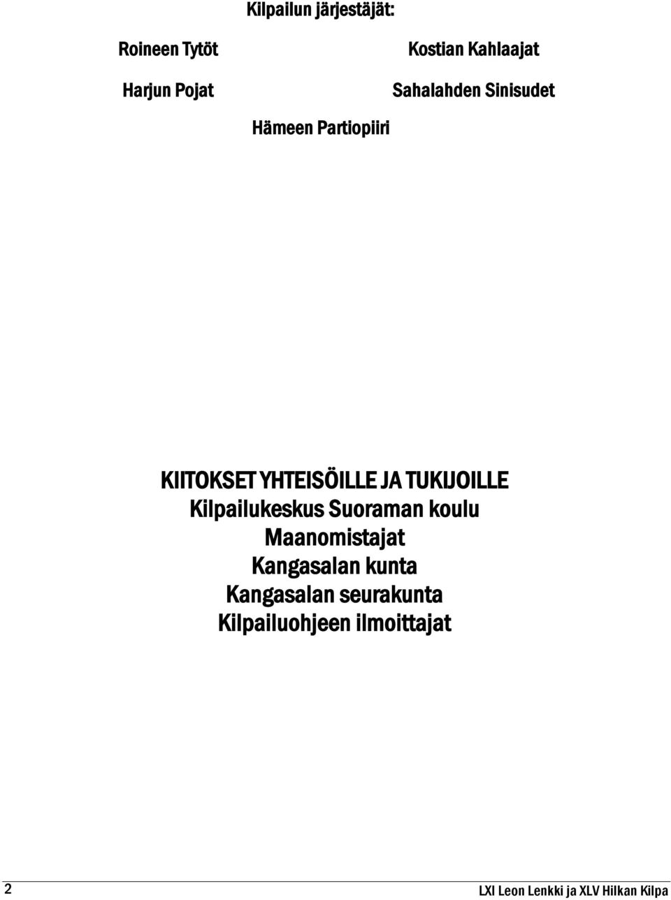 Kilpailukeskus Suoraman koulu Maanomistajat Kangasalan kunta