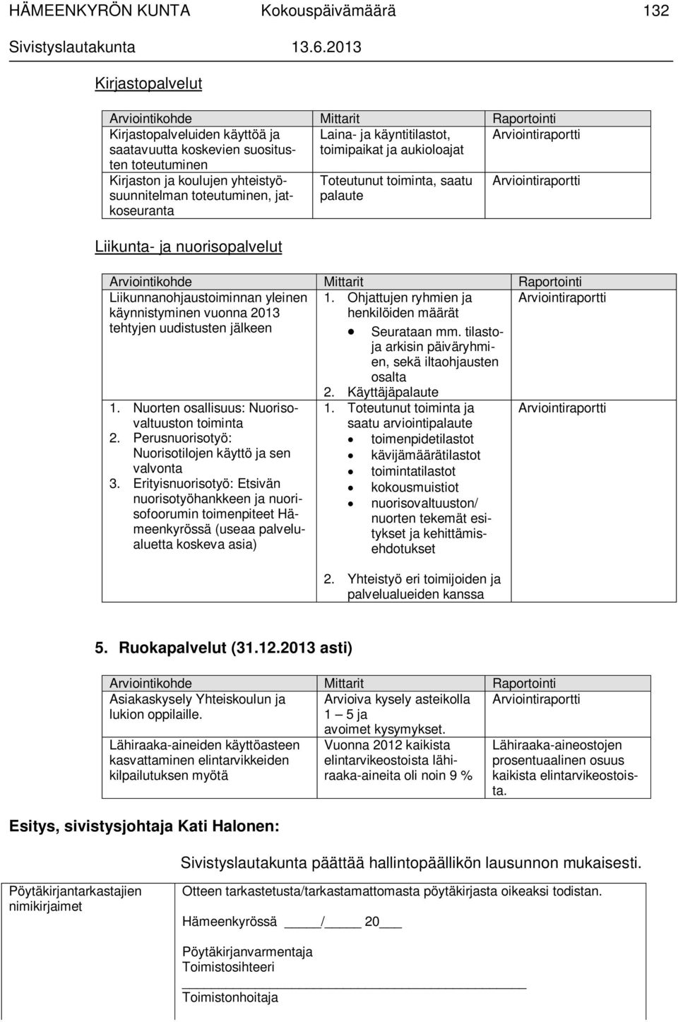 Raportointi Liikunnanohjaustoiminnan yleinen käynnistyminen vuonna 2013 tehtyjen uudistusten jälkeen 1. Ohjattujen ryhmien ja henkilöiden määrät Seurataan mm.