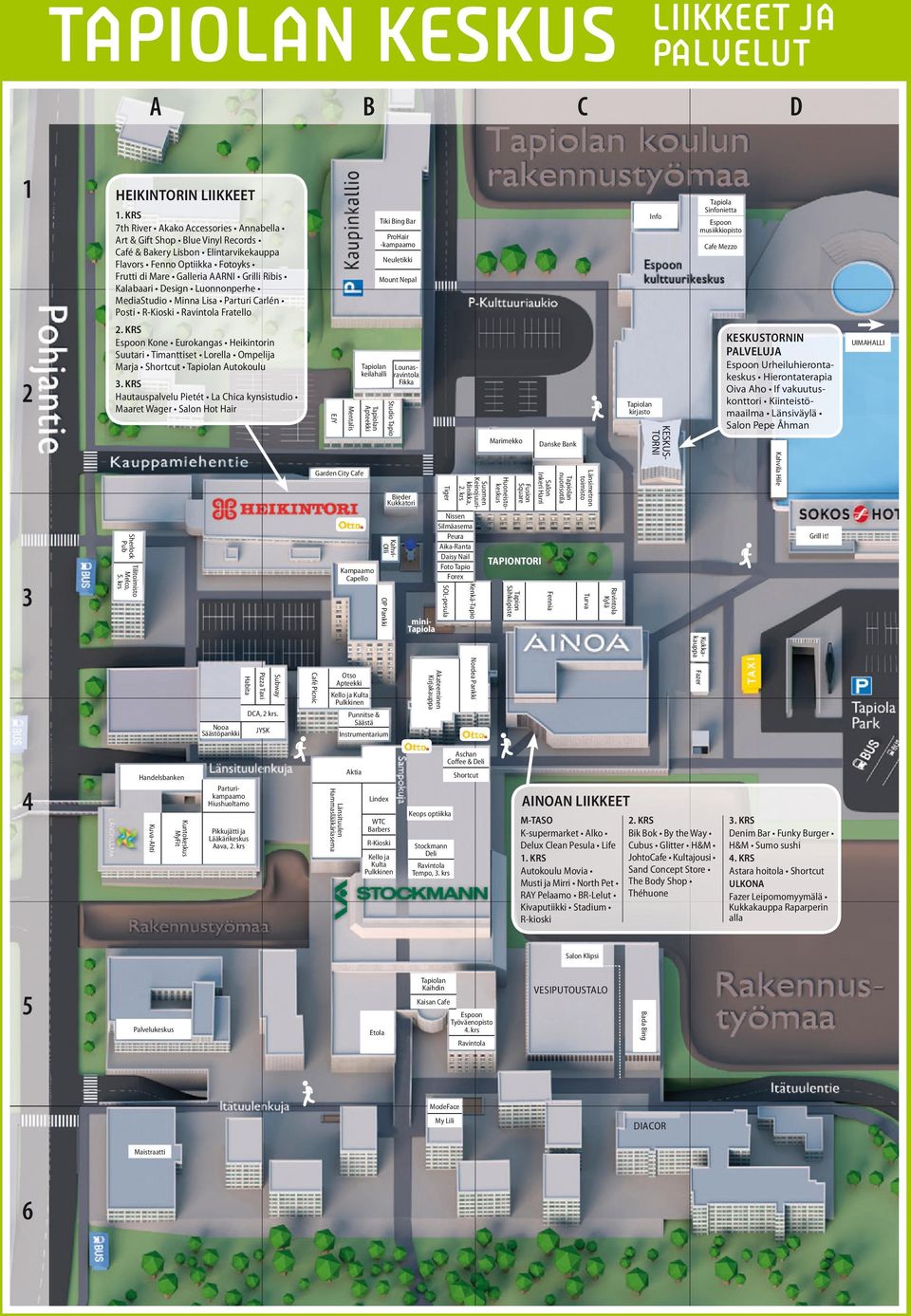 Design Luonnonperhe MediaStudio Minna Lisa Parturi Carlén Posti R-Kioski Ravintola Fratello 2. KRS Espoon Kone Eurokangas Heikintorin Suutari Timanttiset Lorella Ompelija Marja Shortcut Autokoulu 3.