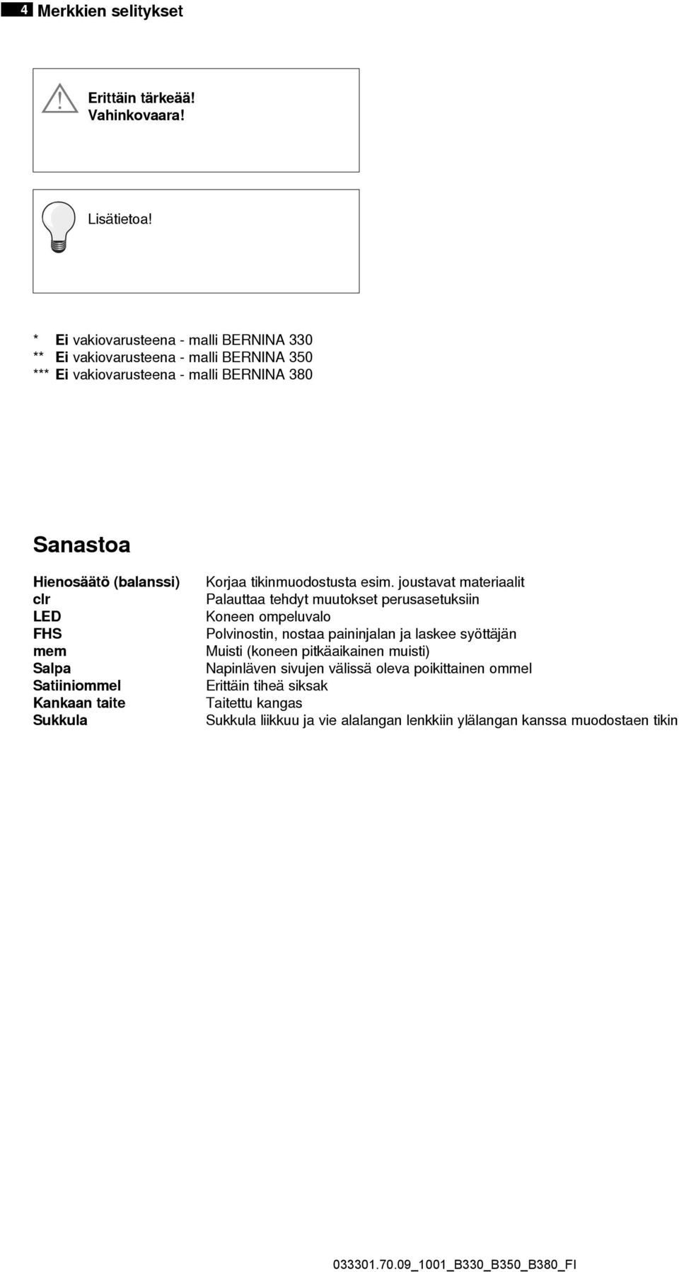 LED FHS mem Salpa Satiiniommel Kankaan taite Sukkula Korjaa tikinmuodostusta esim.