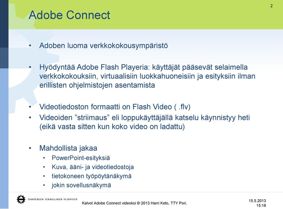 formaatti on Flash Video (.