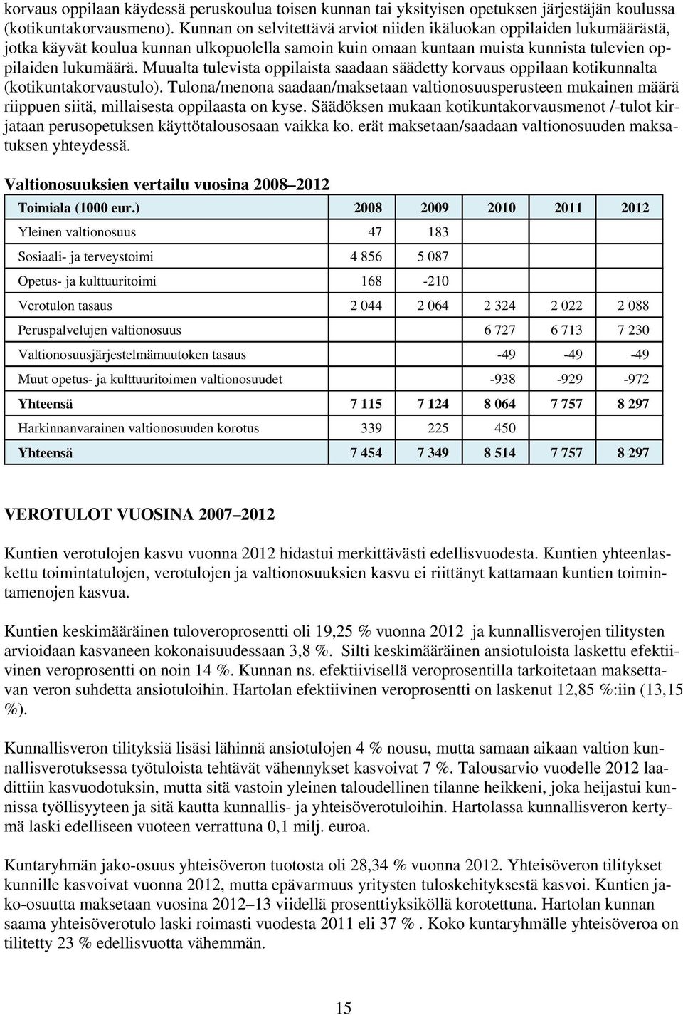 Muualta tulevista oppilaista saadaan säädetty korvaus oppilaan kotikunnalta (kotikuntakorvaustulo).