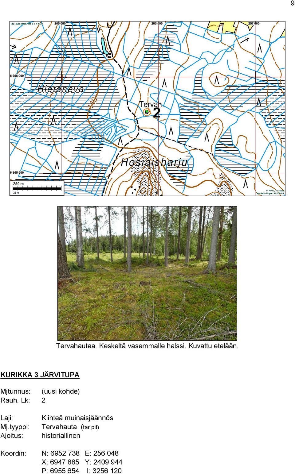 tyyppi: Ajoitus: Kiinteä muinaisjäännös Tervahauta (tar pit)