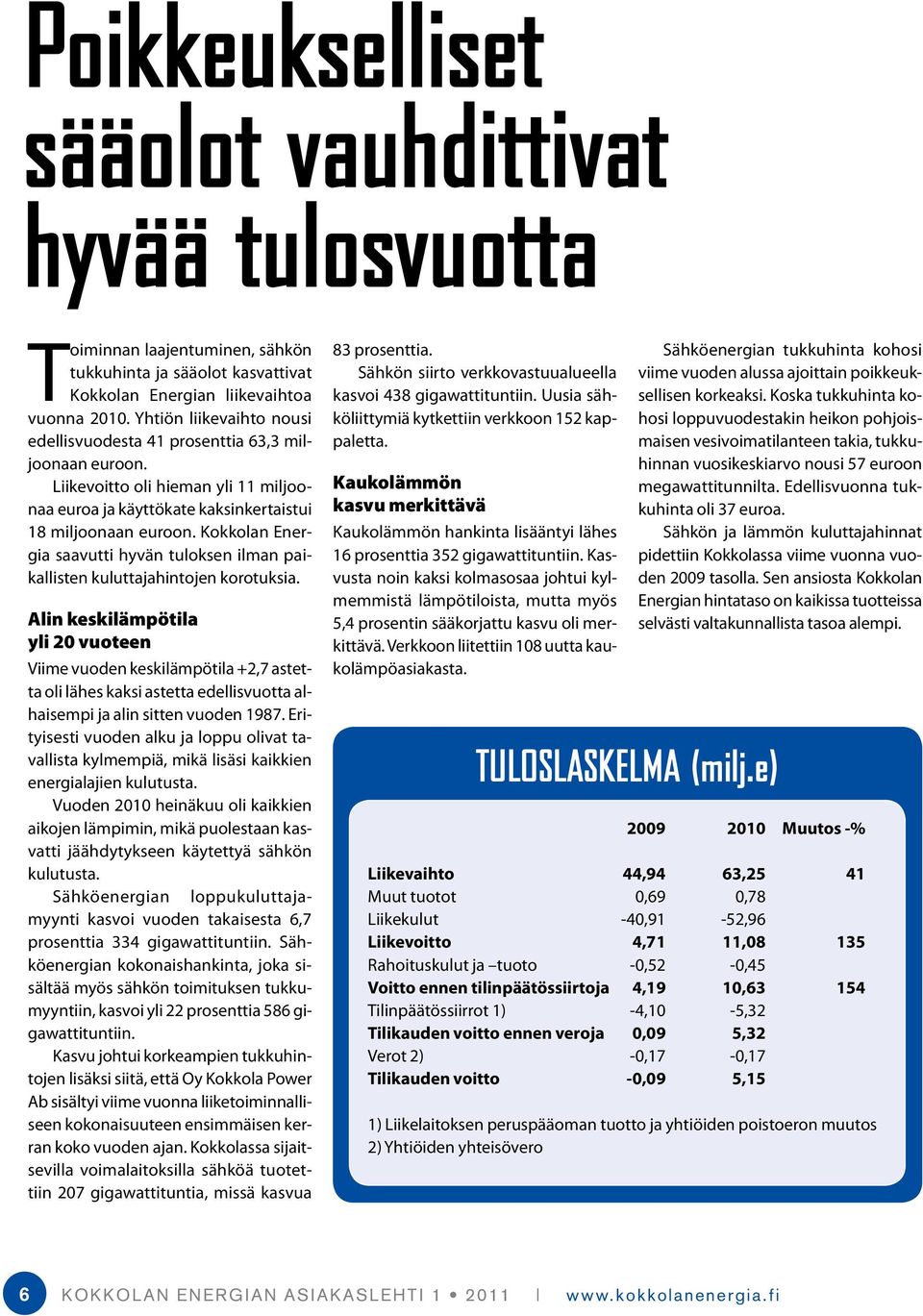 Kokkolan Energia saavutti hyvän tuloksen ilman paikallisten kuluttajahintojen korotuksia.